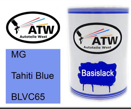 MG, Tahiti Blue, BLVC65: 500ml Lackdose, von ATW Autoteile West.